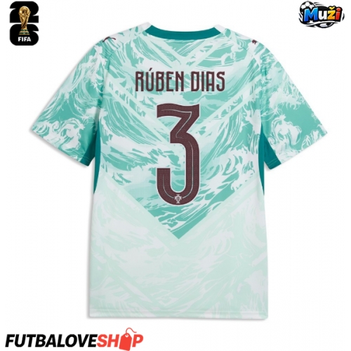 Dres Portugalsko Ruben Dias #3 Preč MS 2026 Krátky Rukáv